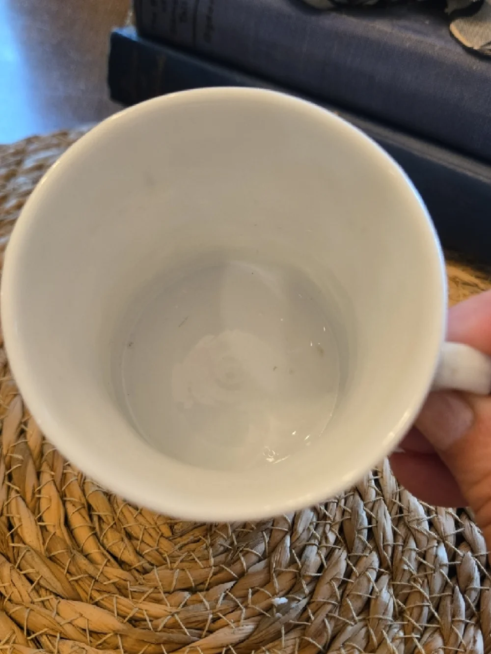 Vintage Ceramic Blue and Yellow Ombre Embossed Shaving Mug